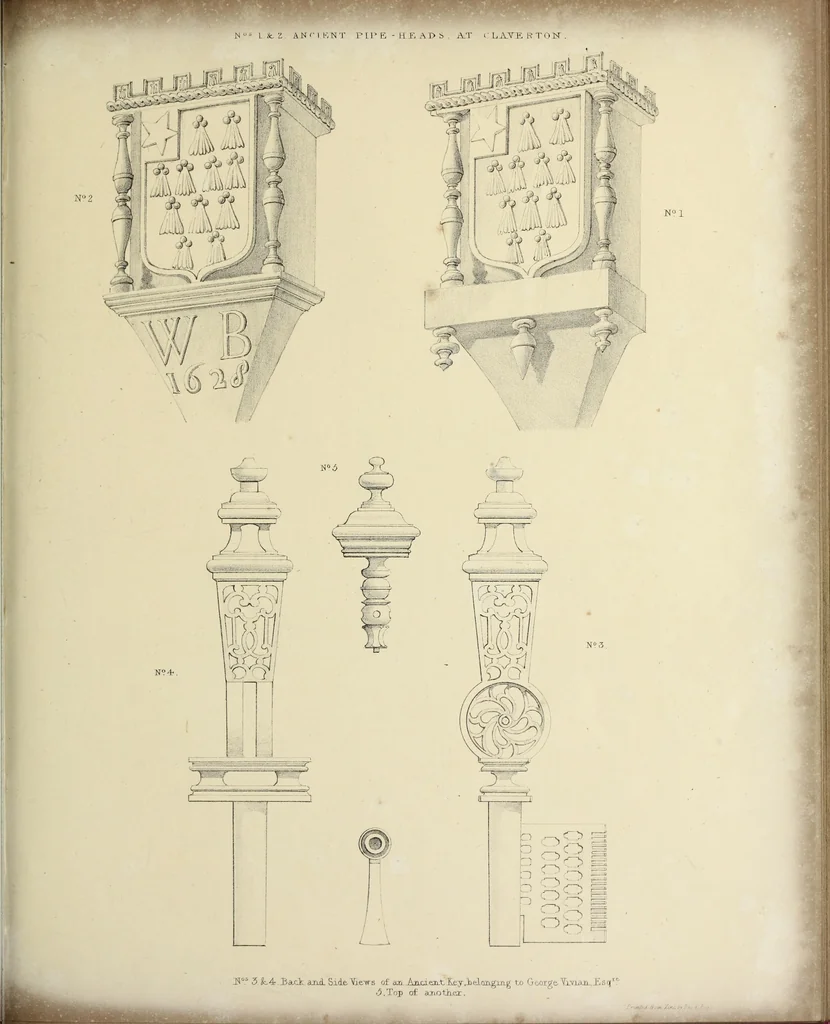 An illustration from Observations on the architecture of England during the reigns of Queen Elizabeth and King James I. & c. & c, 1837, leaf 80