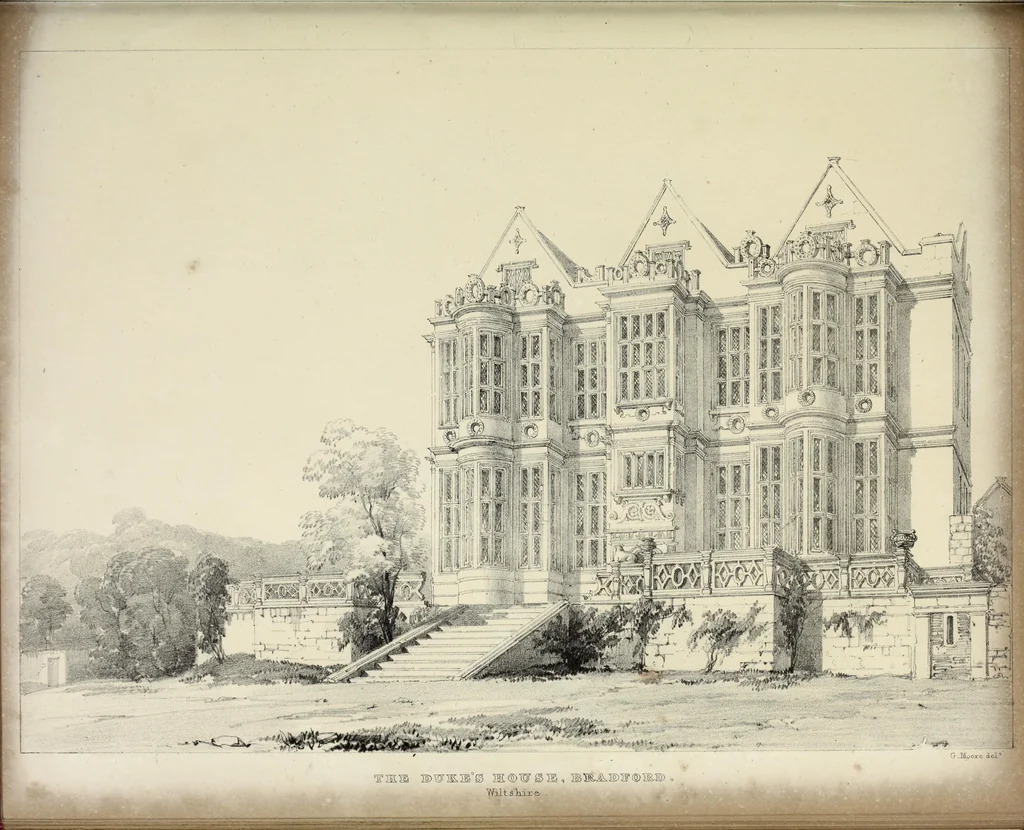 An illustration from Observations on the architecture of England during the reigns of Queen Elizabeth and King James I. & c. & c, 1837, leaf 84