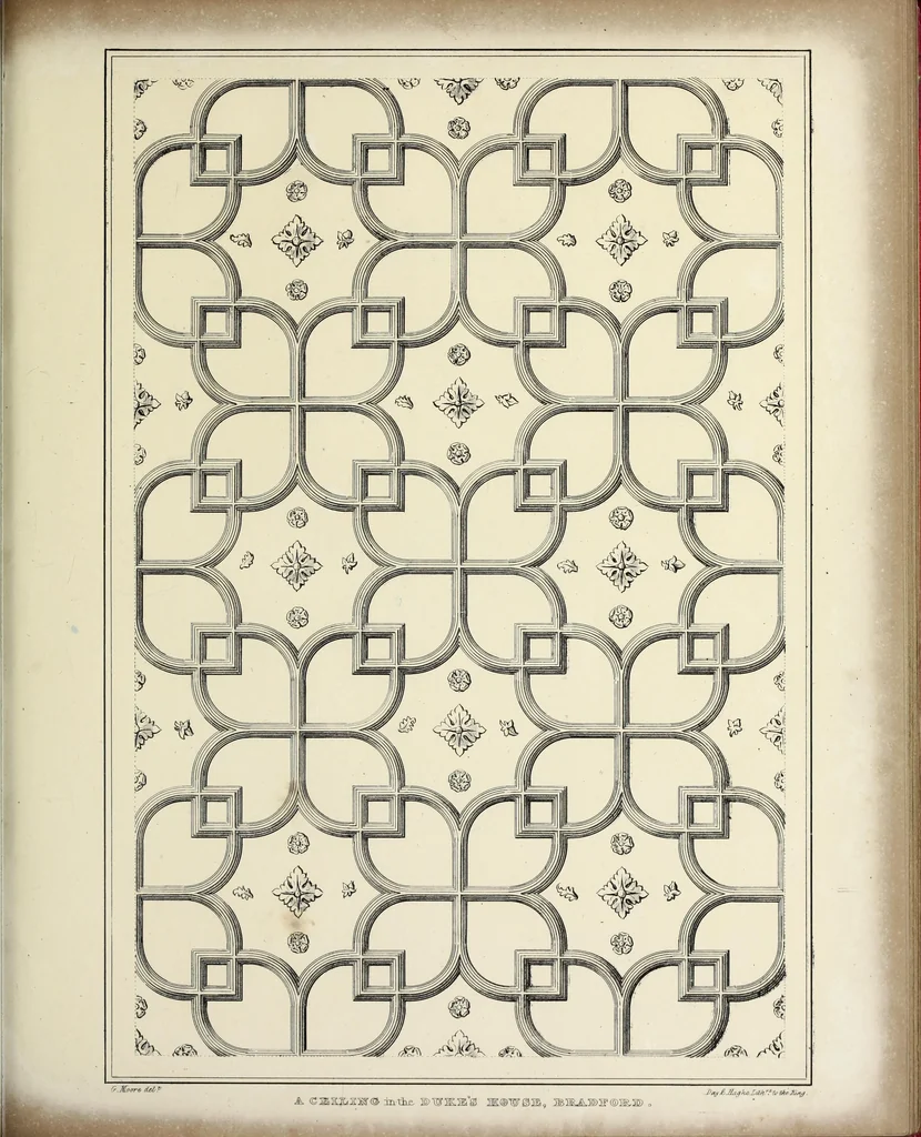 An illustration from Observations on the architecture of England during the reigns of Queen Elizabeth and King James I. & c. & c, 1837, leaf 90