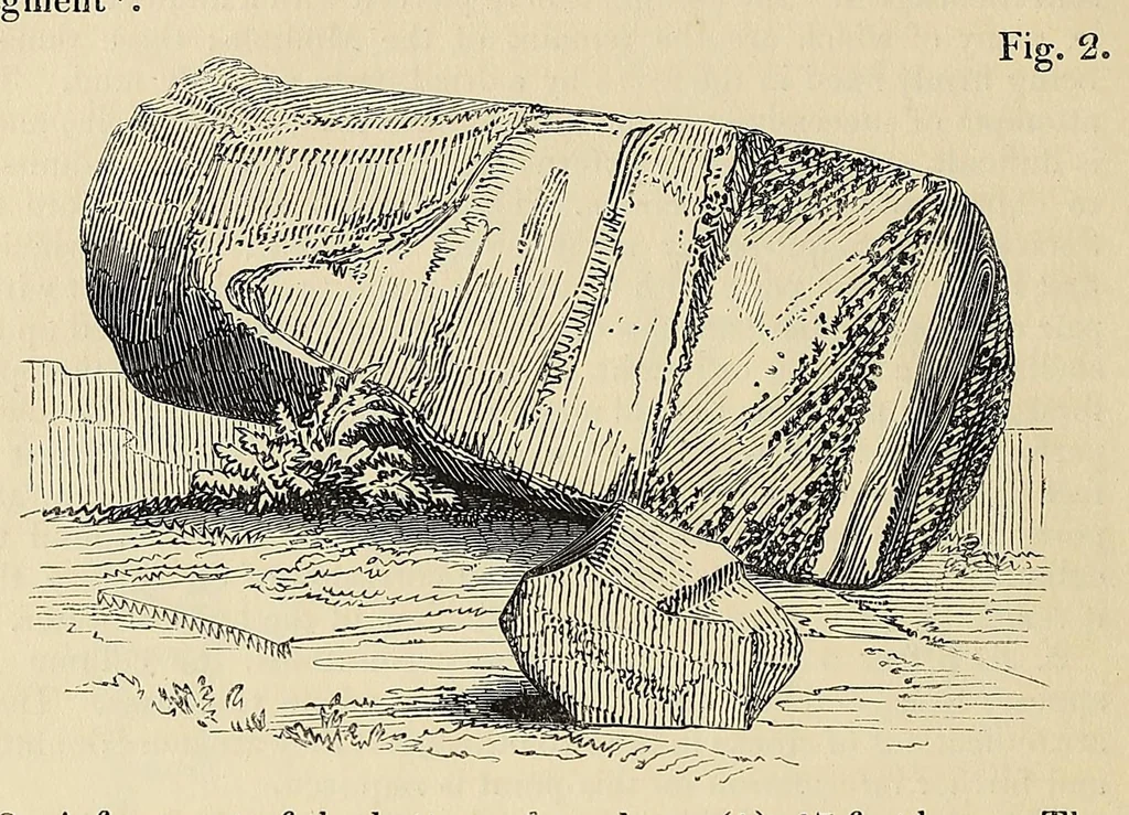 An illustration from Observations on the temple of Serapis at Pozzuoli near Naples : with an attempt to explain the causes of the frequent elevation and depression of large portions of the earth's surface in remote periods and to prove that those causes continue in action at the present time : with a supplement of Conjectures on the physical condition of the surface of the moon, 1847, leaf 10