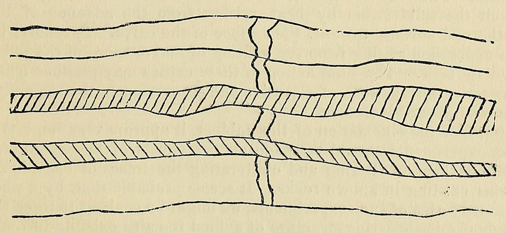 An illustration from Observations on the temple of Serapis at Pozzuoli near Naples : with an attempt to explain the causes of the frequent elevation and depression of large portions of the earth's surface in remote periods and to prove that those causes continue in action at the present time : with a supplement of Conjectures on the physical condition of the surface of the moon, 1847, leaf 31