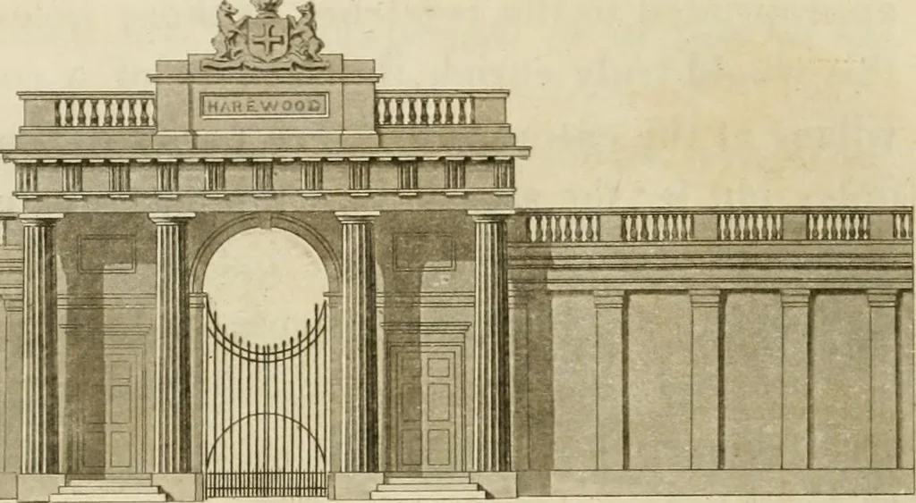 An illustration from Observations on the theory and practice of landscape gardening : including some remarks on Grecian and Gothic architecture, collected from various manuscripts, in the possession of the different noblemen and gentlemen, for whose use they were originally written : the whole tending to establish fixed principles in the respective arts, 1805, leaf 209