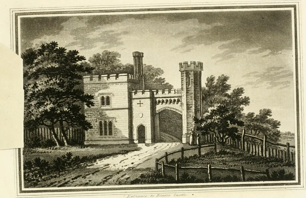 An illustration from Observations on the theory and practice of landscape gardening : including some remarks on Grecian and Gothic architecture, collected from various manuscripts, in the possession of the different noblemen and gentlemen, for whose use they were originally written : the whole tending to establish fixed principles in the respective arts, 1805, leaf 214