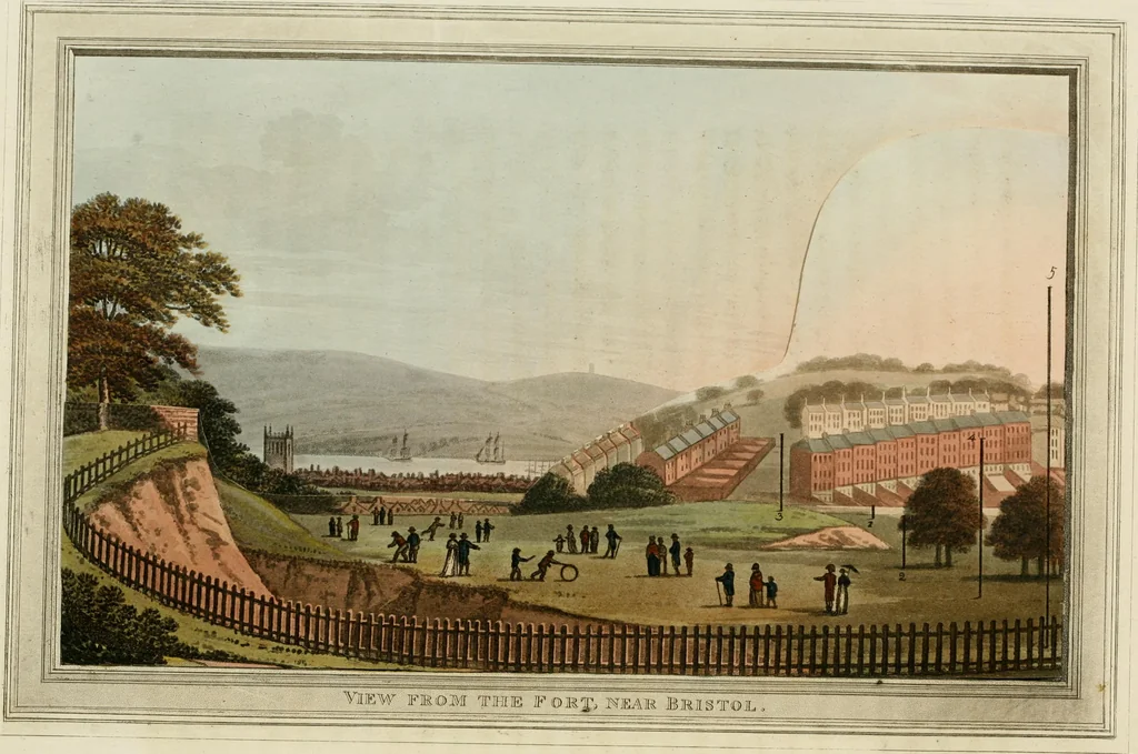 An illustration from Observations on the theory and practice of landscape gardening : including some remarks on Grecian and Gothic architecture, collected from various manuscripts, in the possession of the different noblemen and gentlemen, for whose use they were originally written : the whole tending to establish fixed principles in the respective arts, 1805, leaf 29