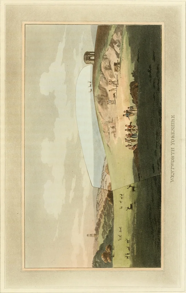 An illustration from Observations on the theory and practice of landscape gardening : including some remarks on Grecian and Gothic architecture, collected from various manuscripts, in the possession of the different noblemen and gentlemen, for whose use they were originally written : the whole tending to establish fixed principles in the respective arts, 1805, leaf 40