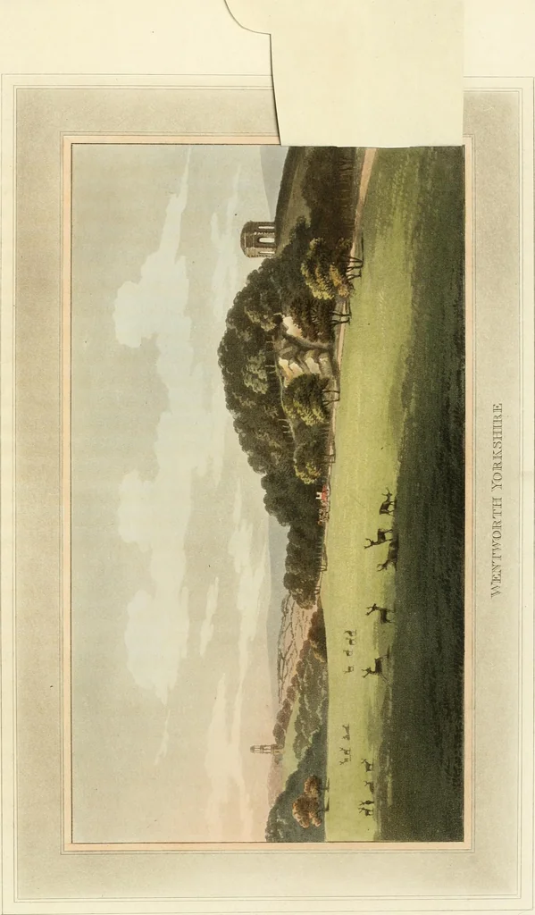 An illustration from Observations on the theory and practice of landscape gardening : including some remarks on Grecian and Gothic architecture, collected from various manuscripts, in the possession of the different noblemen and gentlemen, for whose use they were originally written : the whole tending to establish fixed principles in the respective arts, 1805, leaf 42