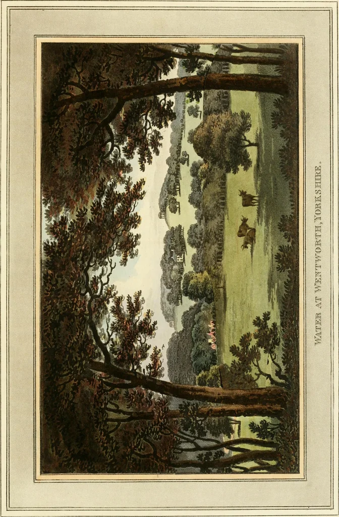 An illustration from Observations on the theory and practice of landscape gardening : including some remarks on Grecian and Gothic architecture, collected from various manuscripts, in the possession of the different noblemen and gentlemen, for whose use they were originally written : the whole tending to establish fixed principles in the respective arts, 1805, leaf 78