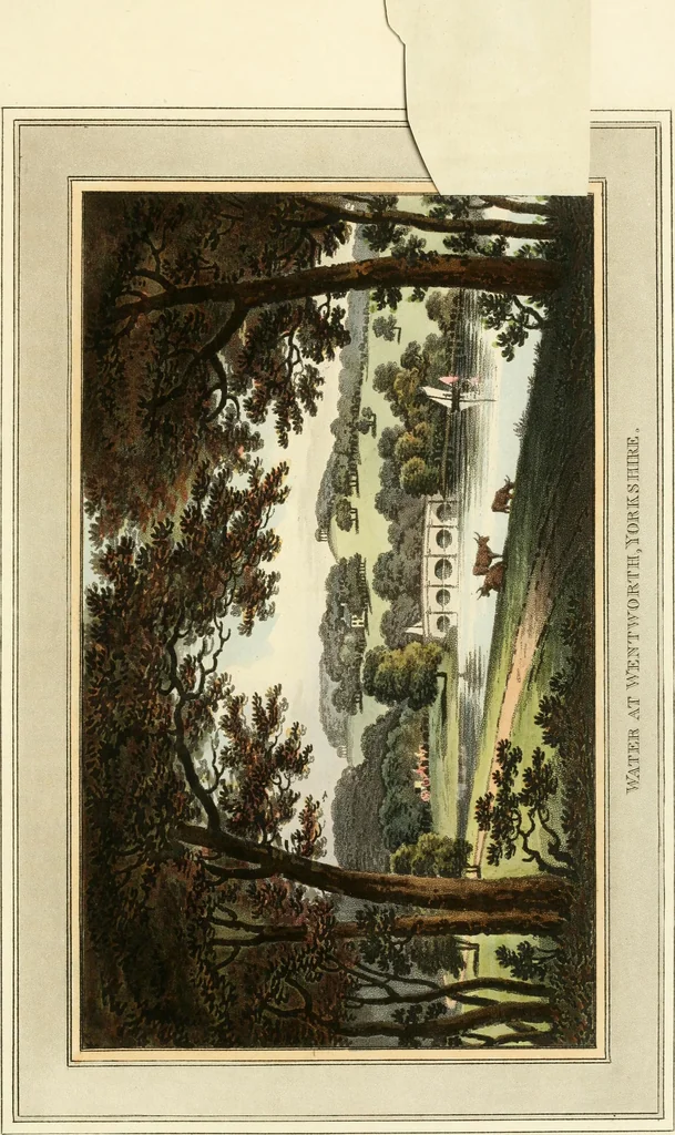 An illustration from Observations on the theory and practice of landscape gardening : including some remarks on Grecian and Gothic architecture, collected from various manuscripts, in the possession of the different noblemen and gentlemen, for whose use they were originally written : the whole tending to establish fixed principles in the respective arts, 1805, leaf 80