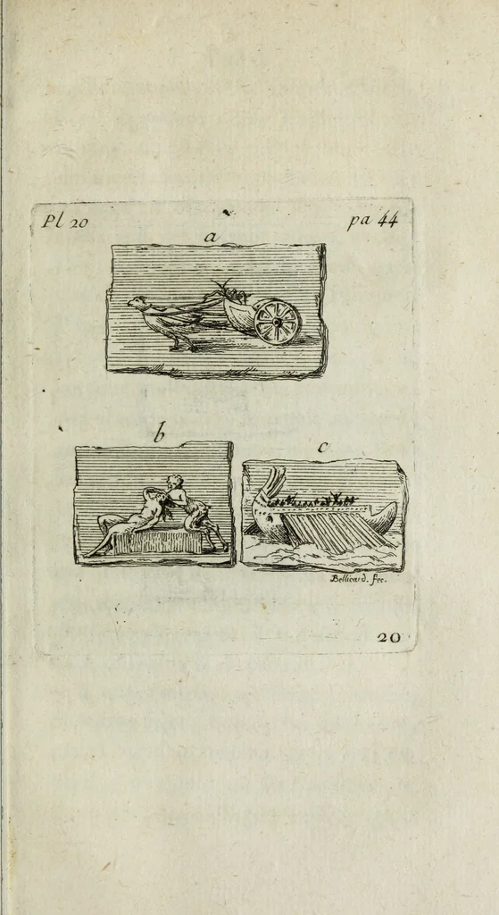 An illustration from Observations sur les antiquités de la ville d'Herculanum : avec quelques réflexions sur la peinture & la sculpture des anciens & une courte description de quelques antiquités des environs de Naples, 1754, leaf 110