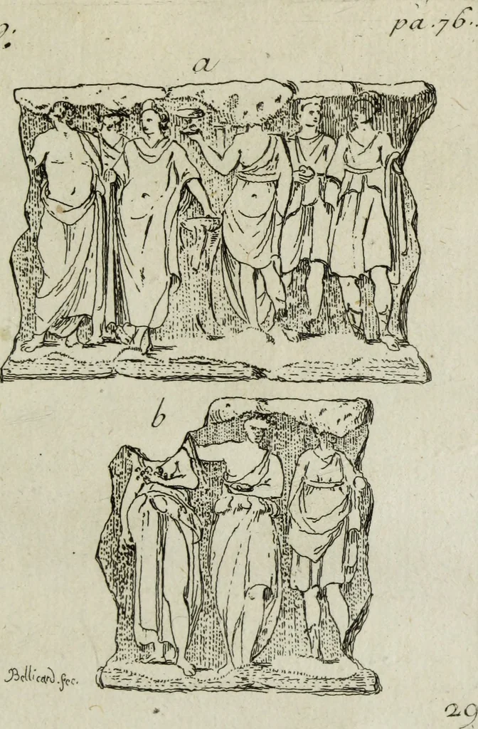 An illustration from Observations sur les antiquités de la ville d'Herculanum : avec quelques réflexions sur la peinture & la sculpture des anciens & une courte description de quelques antiquités des environs de Naples, 1754, leaf 156