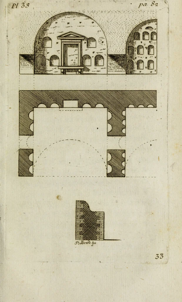 An illustration from Observations sur les antiquités de la ville d'Herculanum : avec quelques réflexions sur la peinture & la sculpture des anciens & une courte description de quelques antiquités des environs de Naples, 1754, leaf 166