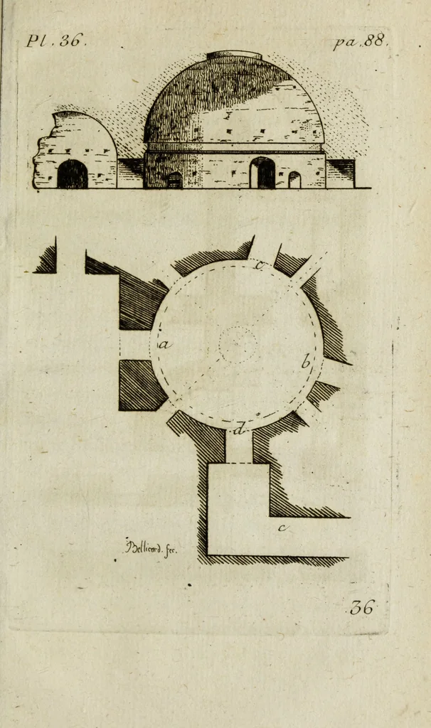 An illustration from Observations sur les antiquités de la ville d'Herculanum : avec quelques réflexions sur la peinture & la sculpture des anciens & une courte description de quelques antiquités des environs de Naples, 1754, leaf 176
