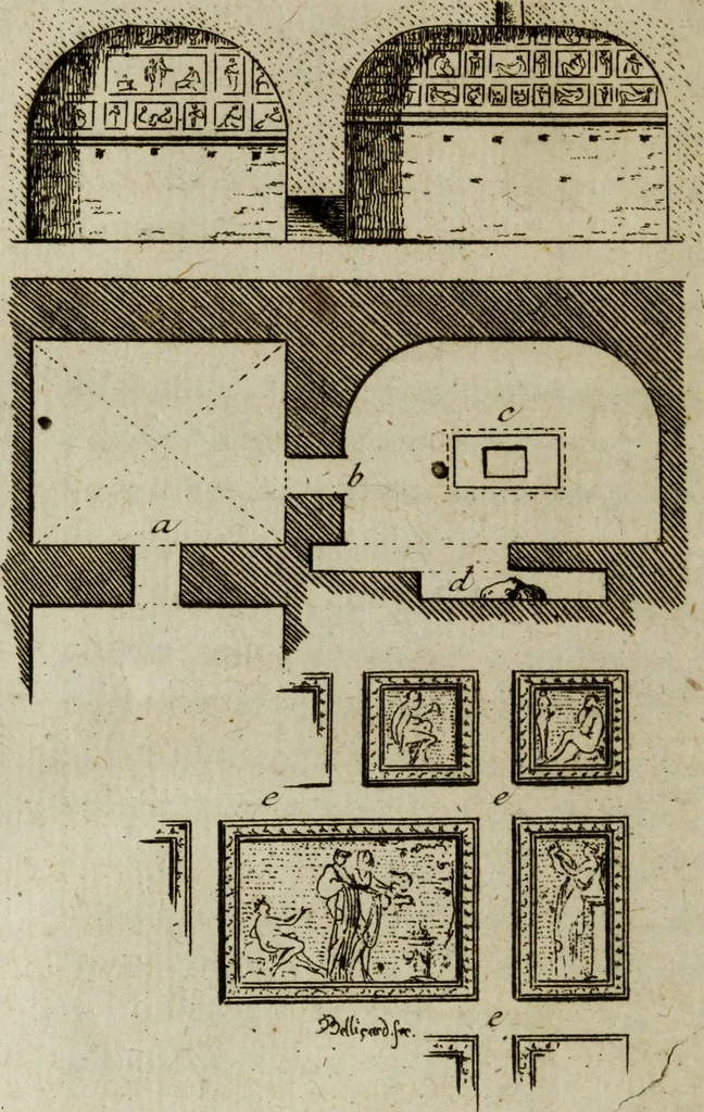 An illustration from Observations sur les antiquités de la ville d'Herculanum : avec quelques réflexions sur la peinture & la sculpture des anciens & une courte description de quelques antiquités des environs de Naples, 1754, leaf 181