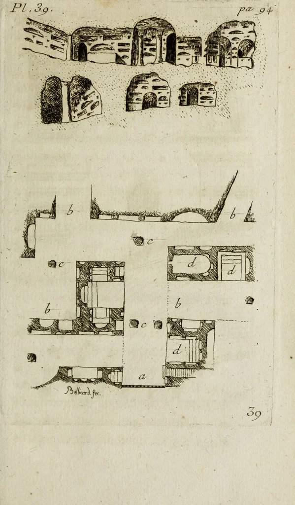 An illustration from Observations sur les antiquités de la ville d'Herculanum : avec quelques réflexions sur la peinture & la sculpture des anciens & une courte description de quelques antiquités des environs de Naples, 1754, leaf 186