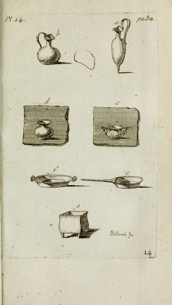 An illustration from Observations sur les antiquités de la ville d'Herculanum : avec quelques réflexions sur la peinture & la sculpture des anciens & une courte description de quelques antiquités des environs de Naples, 1754, leaf 88