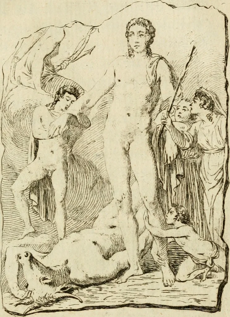 An illustration from Observations sur les antiquités d'Herculanum : avec quelques réflexions sur la peinture & la sculpture des anciens; & une courte description de plusieurs antiquités des environs de Naples, 1755, leaf 106