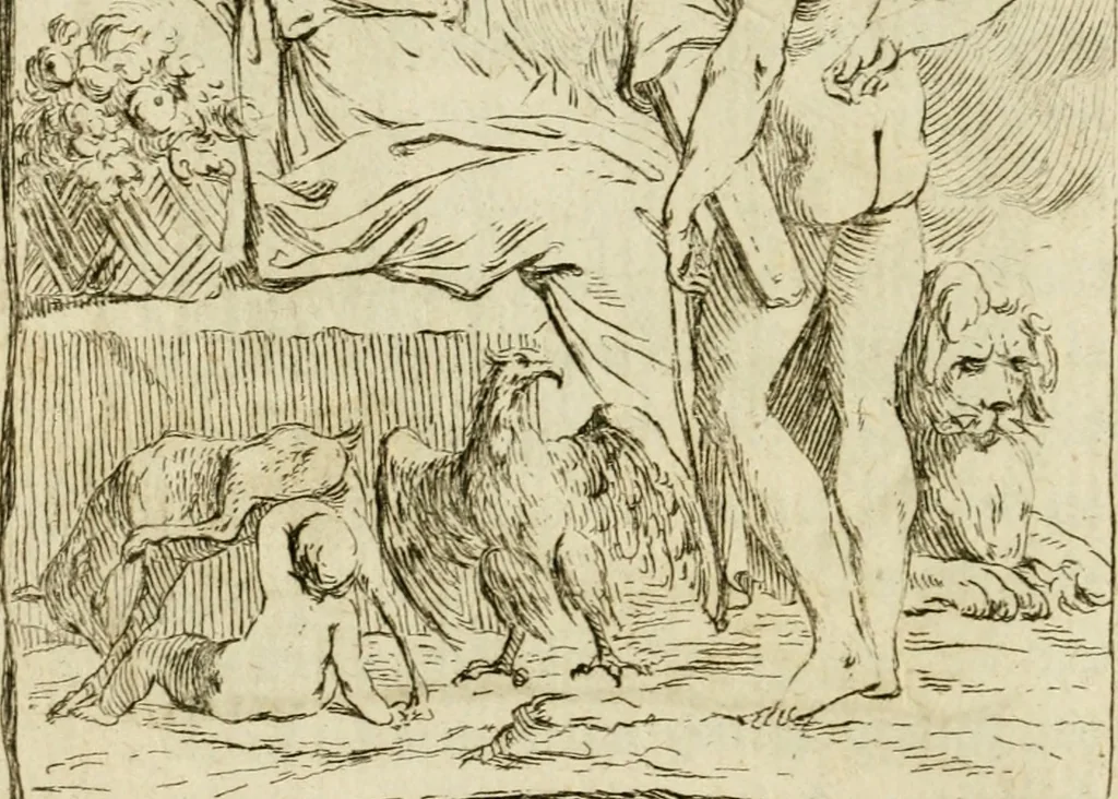 An illustration from Observations sur les antiquités d'Herculanum : avec quelques réflexions sur la peinture & la sculpture des anciens; & une courte description de plusieurs antiquités des environs de Naples, 1755, leaf 107