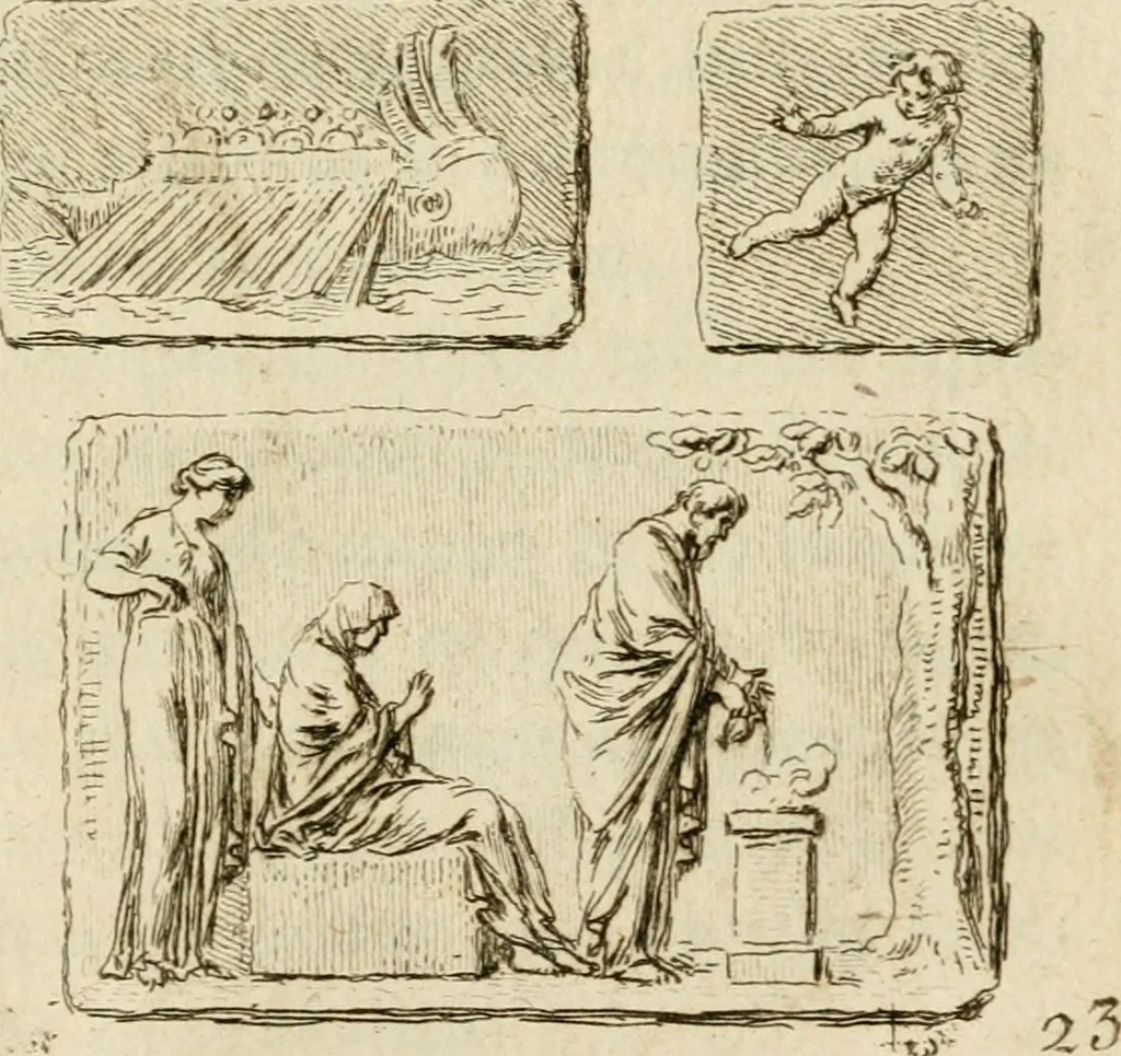 An illustration from Observations sur les antiquités d'Herculanum : avec quelques réflexions sur la peinture & la sculpture des anciens; & une courte description de plusieurs antiquités des environs de Naples, 1755, leaf 134
