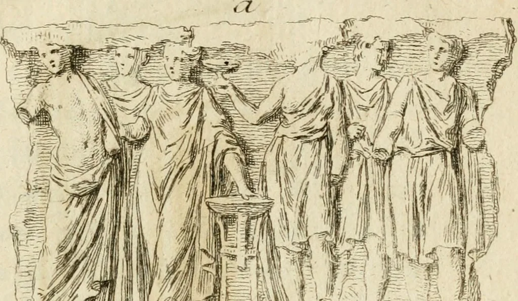 An illustration from Observations sur les antiquités d'Herculanum : avec quelques réflexions sur la peinture & la sculpture des anciens; & une courte description de plusieurs antiquités des environs de Naples, 1755, leaf 176