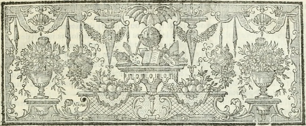 An illustration from Observations sur l'histoire naturelle, sur la physique et sur la peinture, 1752, leaf 14