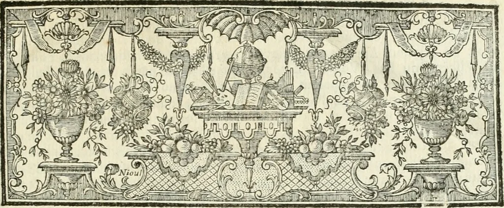 An illustration from Observations sur l'histoire naturelle, sur la physique et sur la peinture, 1752, leaf 8