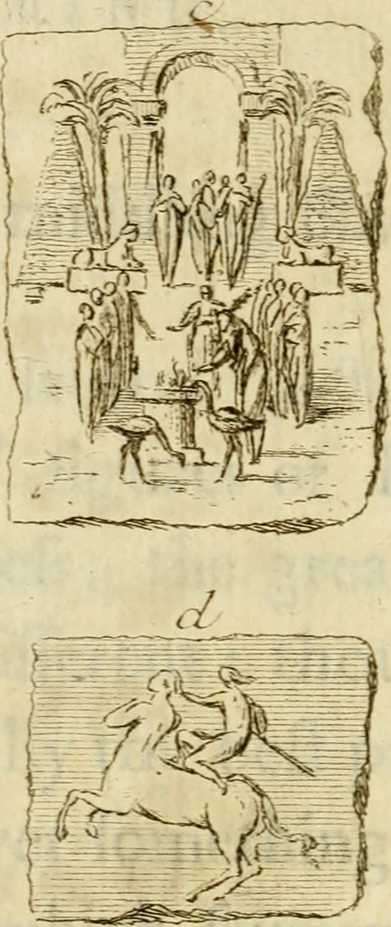An illustration from Observations upon the antiquities of the town of Herculaneum, discovered at the foot of Mount Vesuvius : with some reflections on the painting and sculpture of the ancients : and a short description of the antiquities in the neighbourhood of Naples, 1754, leaf 125