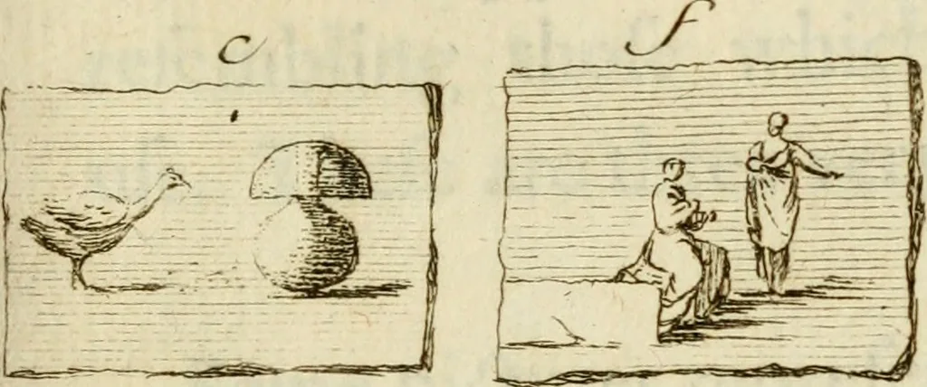 An illustration from Observations upon the antiquities of the town of Herculaneum, discovered at the foot of Mount Vesuvius : with some reflections on the painting and sculpture of the ancients : and a short description of the antiquities in the neighbourhood of Naples, 1754, leaf 132
