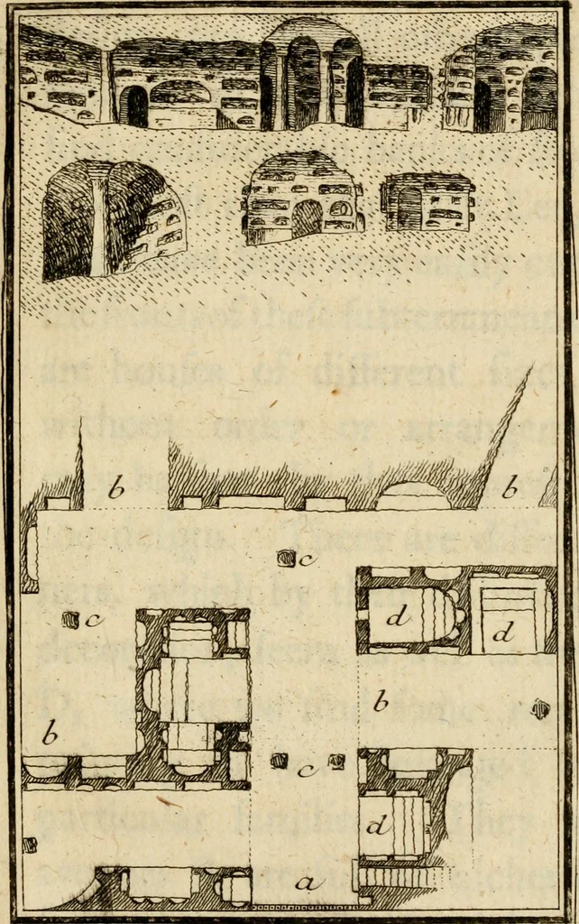 An illustration from Observations upon the antiquities of the town of Herculaneum, discovered at the foot of Mount Vesuvius : with some reflections on the painting and sculpture of the ancients : and a short description of the antiquities in the neighbourhood of Naples, 1754, leaf 244
