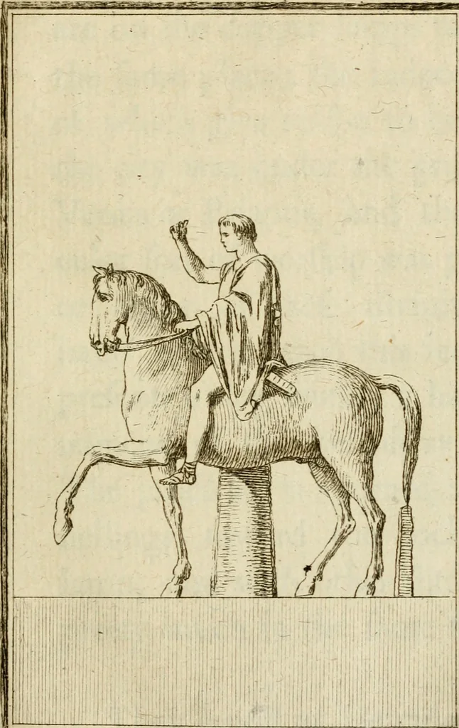 An illustration from Observations upon the antiquities of the town of Herculaneum, discovered at the foot of Mount Vesuvius : with some reflections on the painting and sculpture of the ancients : and a short description of the antiquities in the neighbourhood of Naples, 1754, leaf 76
