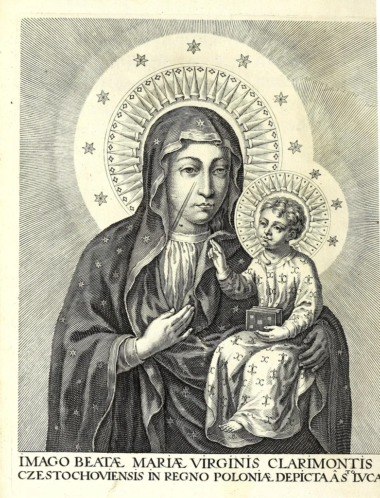 An illustration from Obsidio Clari Montis Cze̜stochoviensis : deiparae imagine a divo Luca depictae in regno Poloniae celeberrimi, ab exercitu Suecorum duce Burchardo Mellero generali legato, 1659, leaf 20