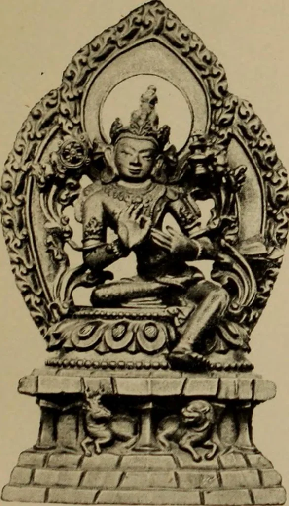 An illustration from Obzor sobraniia predmetov lamaskago kul'ta kn. .. Ukhtomskago, 1905, leaf 162