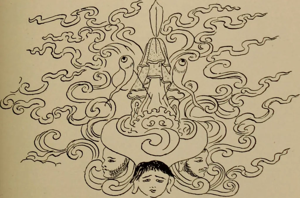 An illustration from Obzor sobraniia predmetov lamaskago kul'ta kn. .. Ukhtomskago, 1905, leaf 184