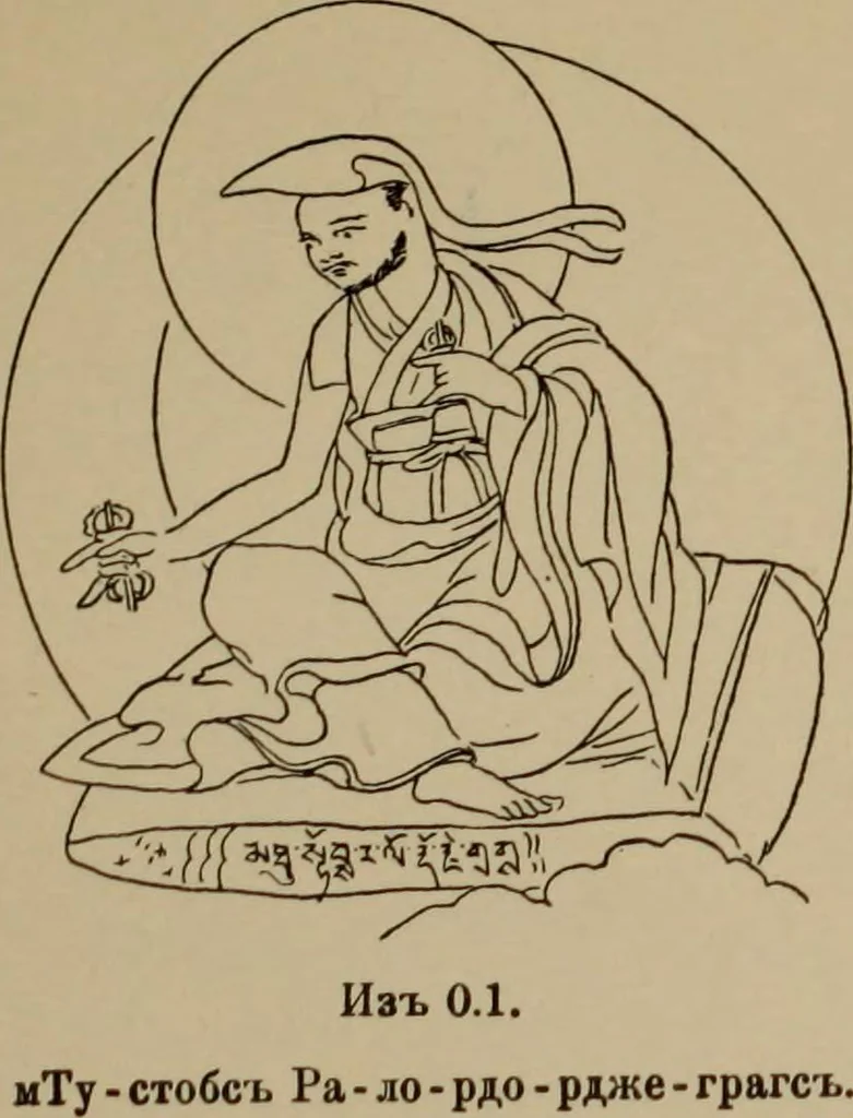 An illustration from Obzor sobraniia predmetov lamaskago kul'ta kn. .. Ukhtomskago, 1905, leaf 186