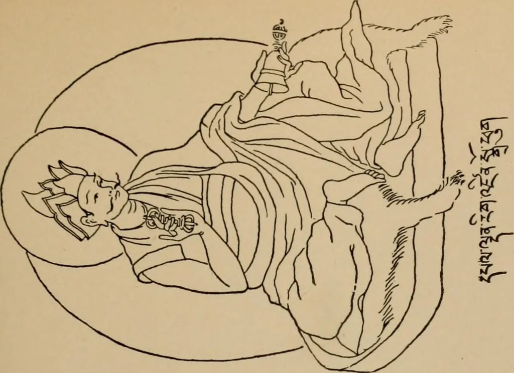 An illustration from Obzor sobraniia predmetov lamaskago kul'ta kn. .. Ukhtomskago, 1905, leaf 188