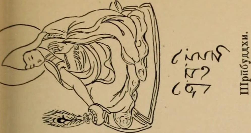 An illustration from Obzor sobraniia predmetov lamaskago kul'ta kn. .. Ukhtomskago, 1905, leaf 196
