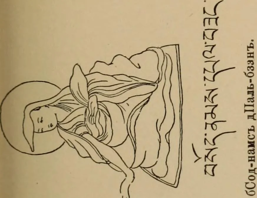 An illustration from Obzor sobraniia predmetov lamaskago kul'ta kn. .. Ukhtomskago, 1905, leaf 198