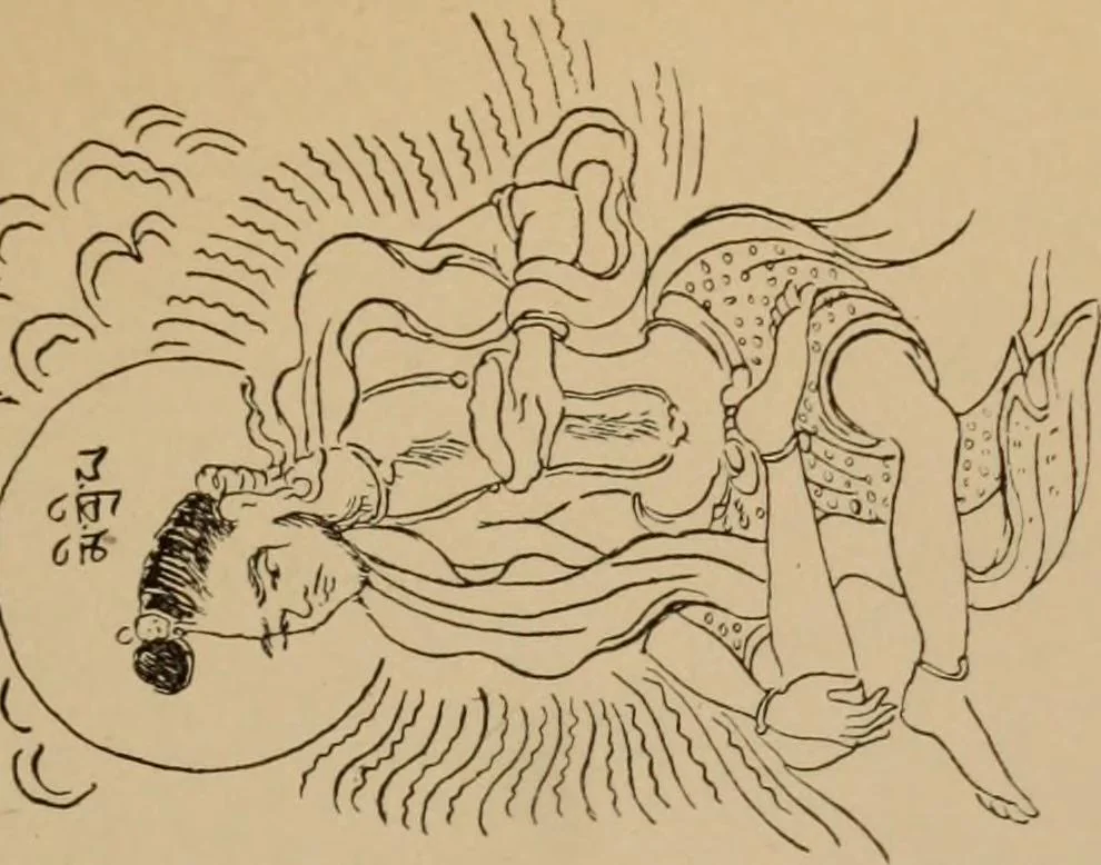 An illustration from Obzor sobraniia predmetov lamaskago kul'ta kn. .. Ukhtomskago, 1905, leaf 206