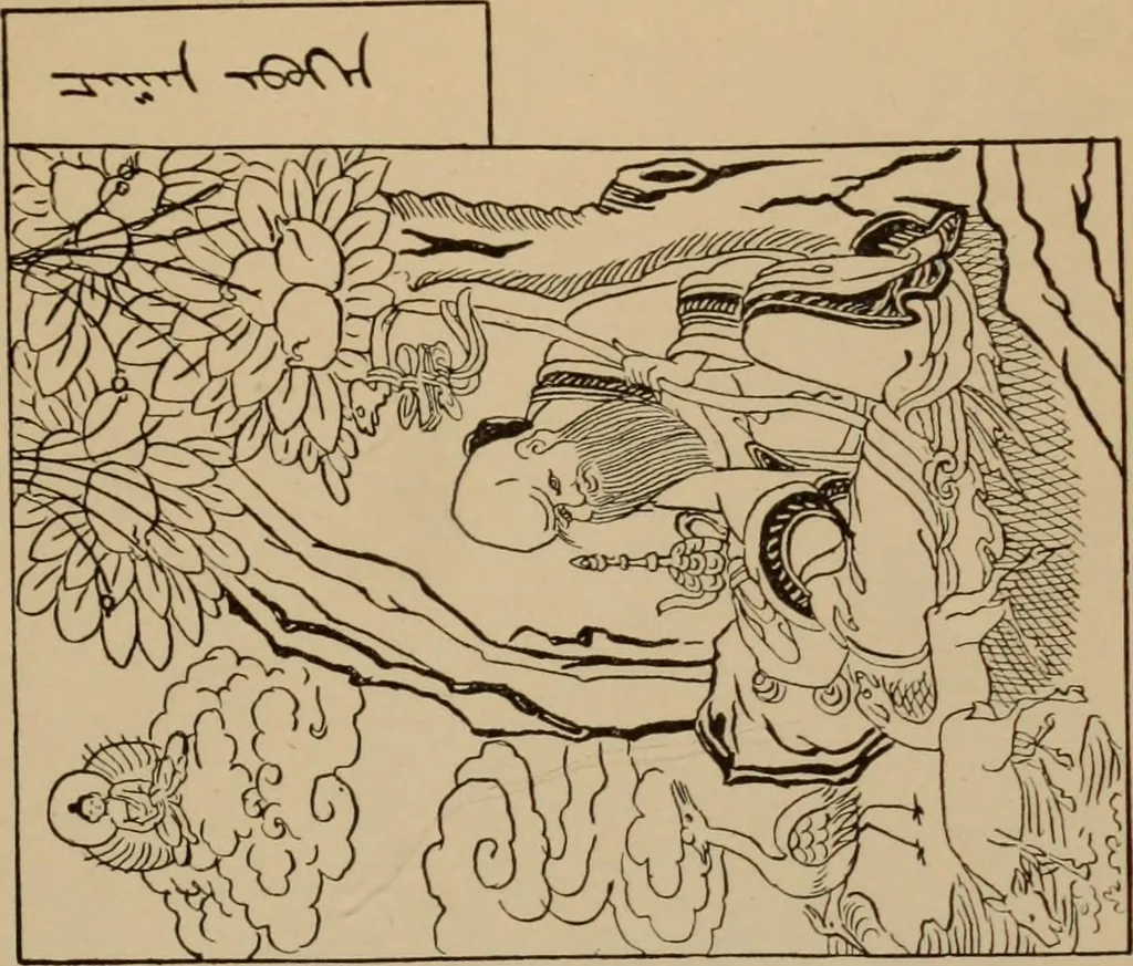 An illustration from Obzor sobraniia predmetov lamaskago kul'ta kn. .. Ukhtomskago, 1905, leaf 208