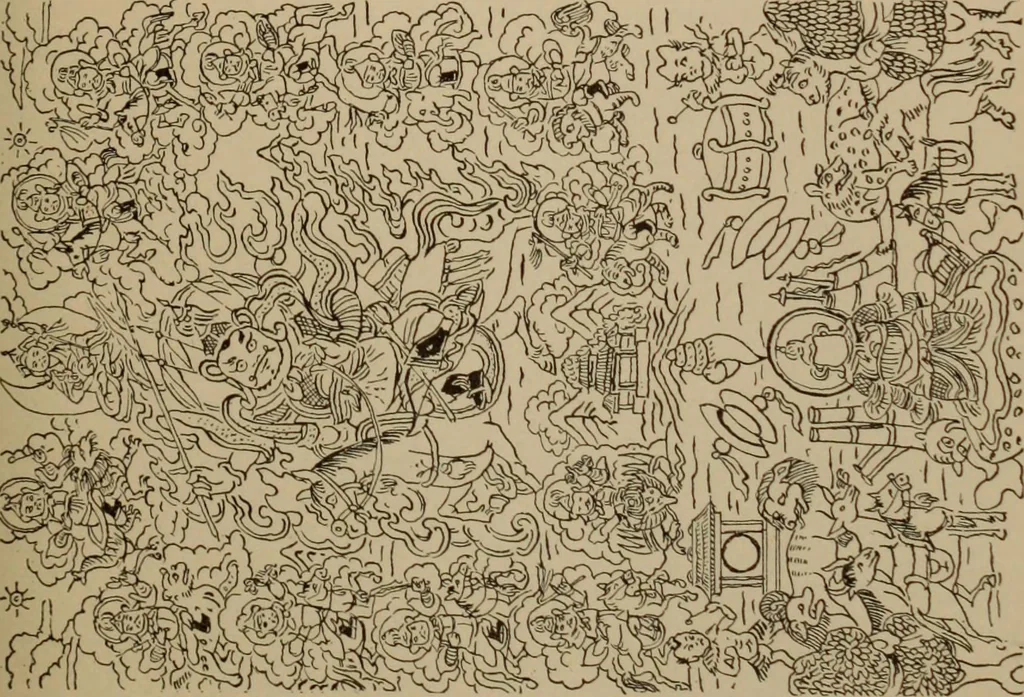 An illustration from Obzor sobraniia predmetov lamaskago kul'ta kn. .. Ukhtomskago, 1905, leaf 208