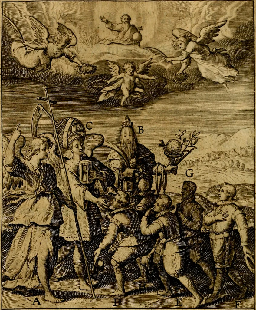 An illustration from Occasio Arrepta. Neglecta. Hvivs Commode; Illivs incommoda, 1605, leaf 93