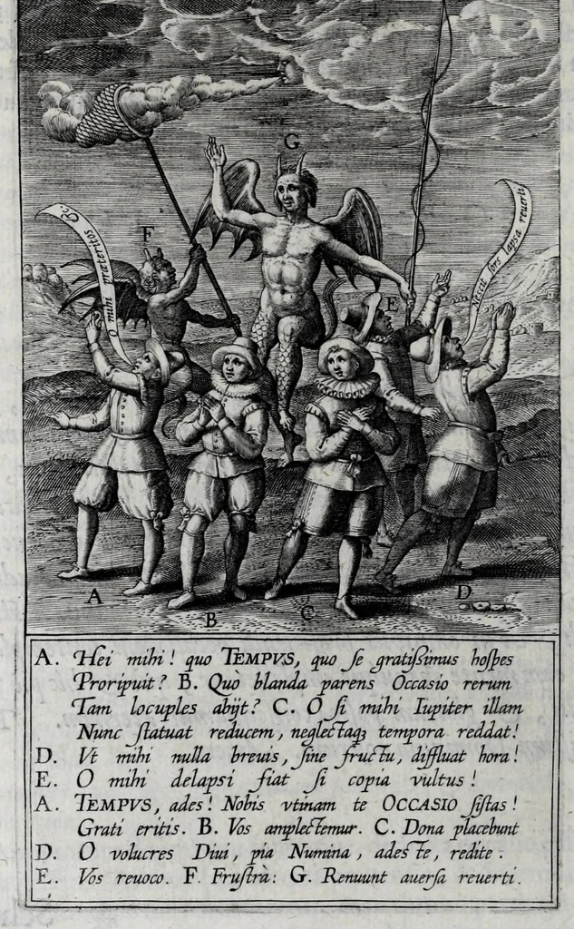 An illustration from Occasio arrepta, neglecta, hvivs commoda, illivs incommoda, 1605, leaf 184