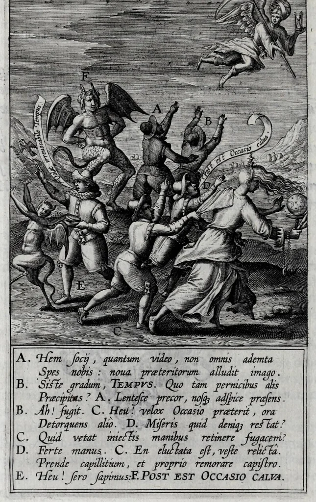 An illustration from Occasio arrepta, neglecta, hvivs commoda, illivs incommoda, 1605, leaf 212