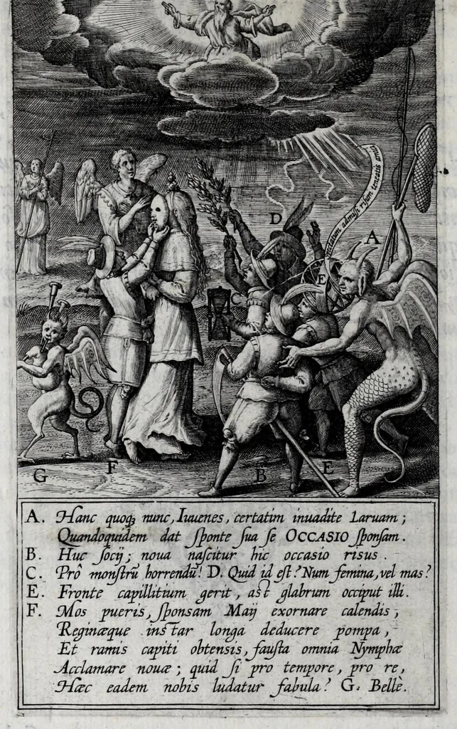 An illustration from Occasio arrepta, neglecta, hvivs commoda, illivs incommoda, 1605, leaf 86