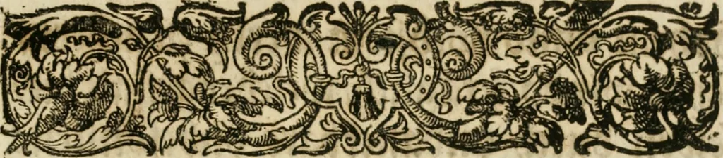 An illustration from Occvlta philosophia : von den verborgenen philosophischen Geheimnussen der heimlichen Goldblumen vnd lapidis philosophorum, was derselbige, vnd wie zu Erlangung dessen zu procediren, aussführlicher Bericht in einem philosophischen Gespräch verfasset : sampt der Schmaragd Taffel, Paraboln, symbolis, vnd 18. sonderbaren Figuren der hochberühmten Philosophen Hermetis Trismegisti vnd F. Basilii Valentini durch welche diese Kunst der philosophischen Goldblumen vollkomlich erkläret an Tag gegeben, 1613, leaf 6