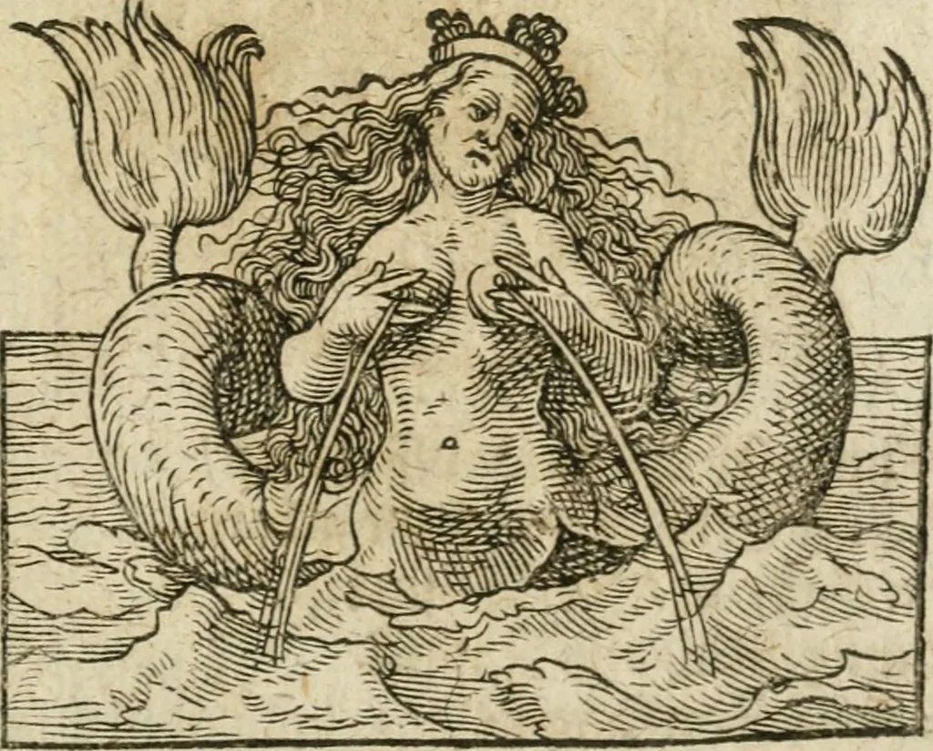 An illustration from Occvlta philosophia : von den verborgenen philosophischen Geheimnussen der heimlichen Goldblumen vnd lapidis philosophorum, was derselbige, vnd wie zu Erlangung dessen zu procediren, aussführlicher Bericht in einem philosophischen Gespräch verfasset : sampt der Schmaragd Taffel, Paraboln, symbolis, vnd 18. sonderbaren Figuren der hochberühmten Philosophen Hermetis Trismegisti vnd F. Basilii Valentini durch welche diese Kunst der philosophischen Goldblumen vollkomlich erkläret an Tag gegeben, 1613, leaf 64