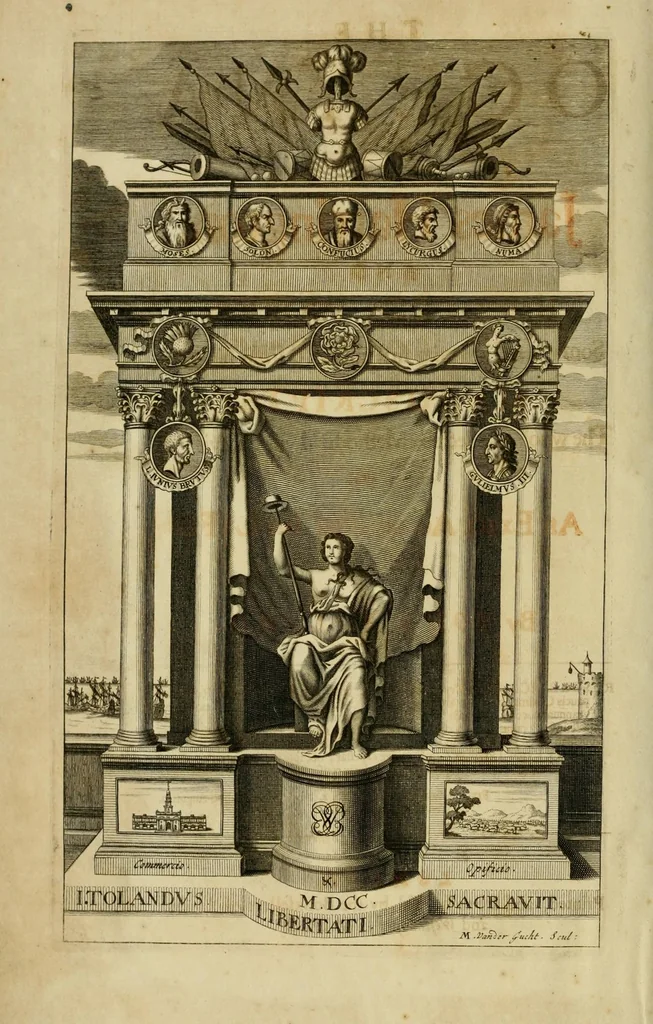 An illustration from The Oceana of James Harrington : and his other works, 1700, leaf 6