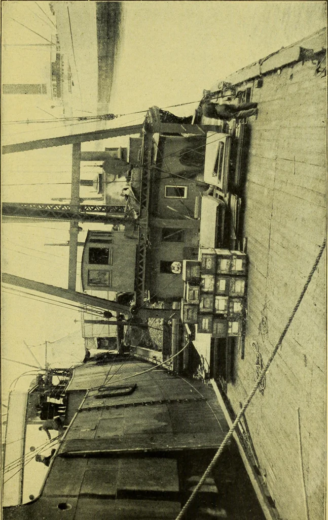 An illustration from Ocean traffic and trade, 1921, leaf 74
