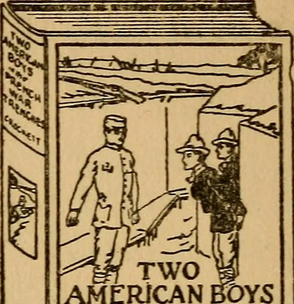 An illustration from The ocean wireless boys on the Atlantic, 1914, leaf 325