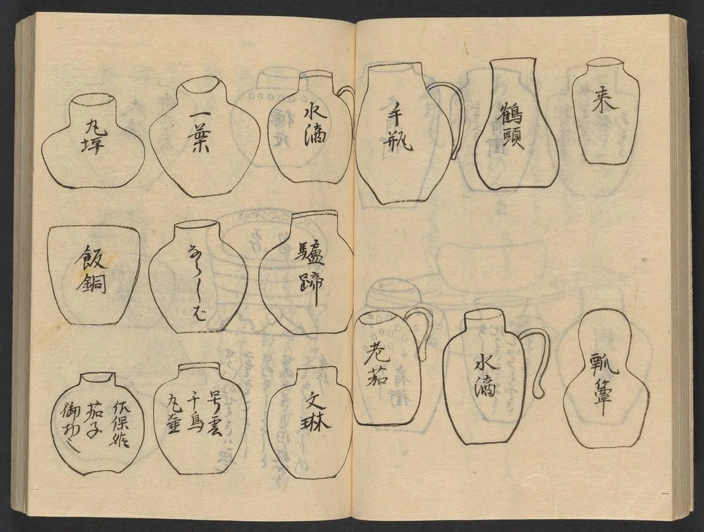 An illustration from Ocha no obegaki ; Chaso : sore suki to iu wa ; Chadōguzu : zen, 1800, leaf 34
