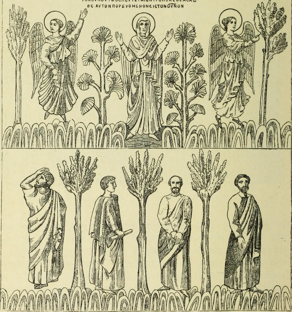 An illustration from Ocherki pamiatnikov khristiansko ikonografi i iskusstva, 1900, leaf 175